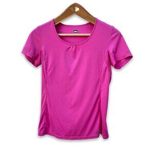 REI Women's Sz S Pink Workout Short Sleeve Shirt - Vented Outdoors Hiking Nature